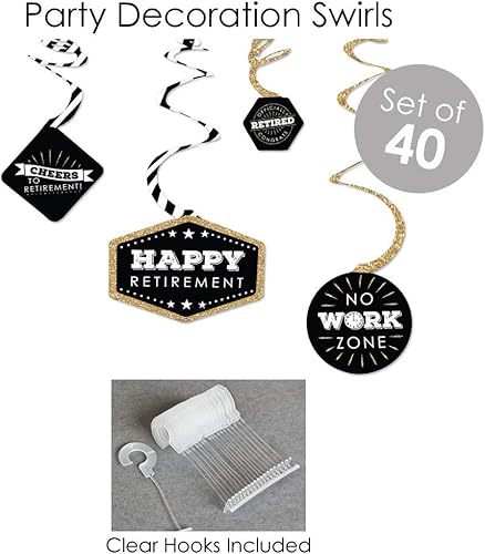 Miniatura 4 de Big Dot of Happiness Happy Retirement - Suministros para fiestas de jubilación - Kit de decoración de pancartas - Paquete de fondo