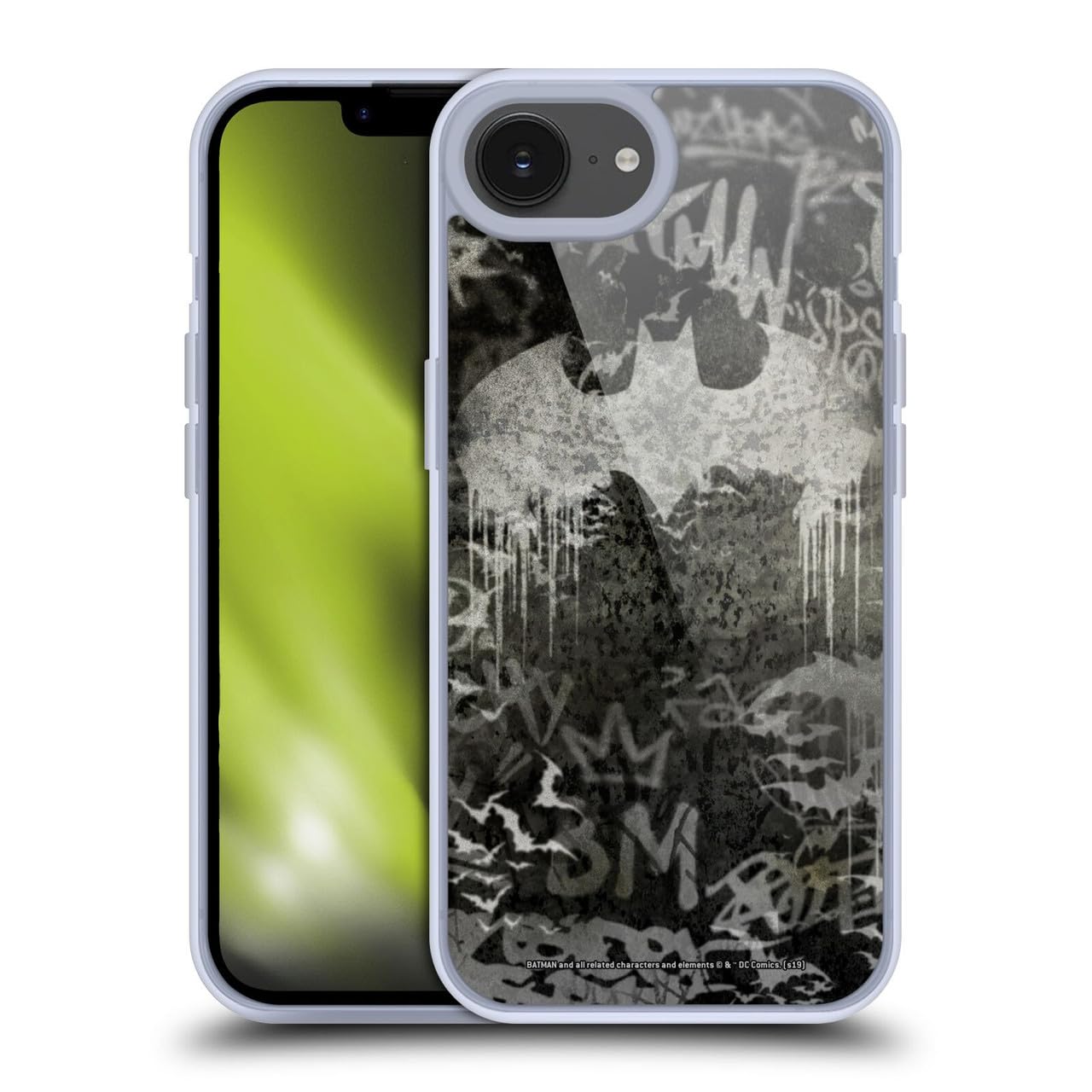 Head Case Designs Officially Licensed Batman DC Comics Graffiti Logo Vintage Fashion Gel Case [Military Grade Protection] Compatible With Apple iPhone 16e