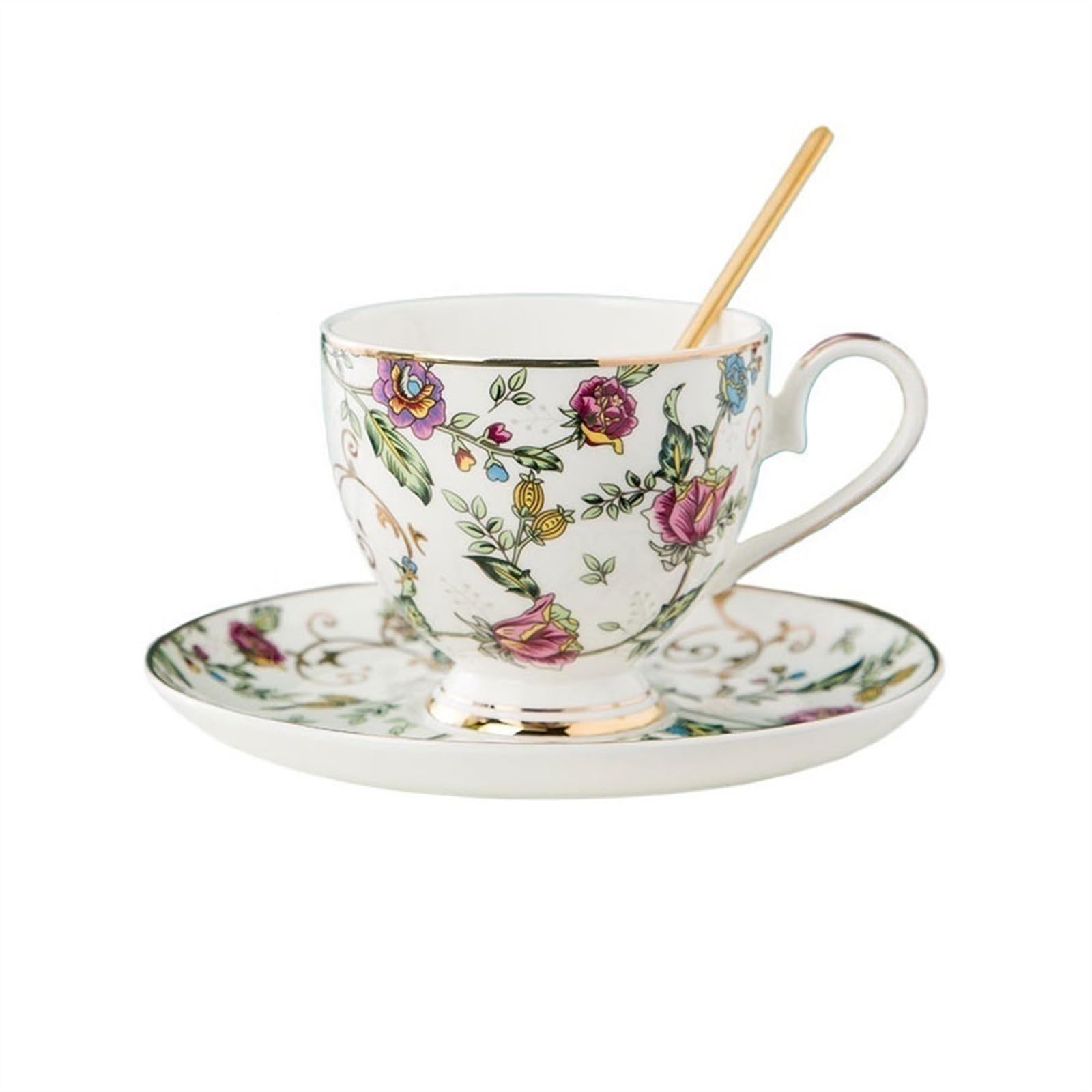 kubek do kawy kubki porcelana kostna zestaw filiżanek do kawy popołudniowa herbata chiński prosty złoty brzeg zestaw do herbaty ceramiczne angielskie czarne filiżanki do herbaty i spodki świąteczne