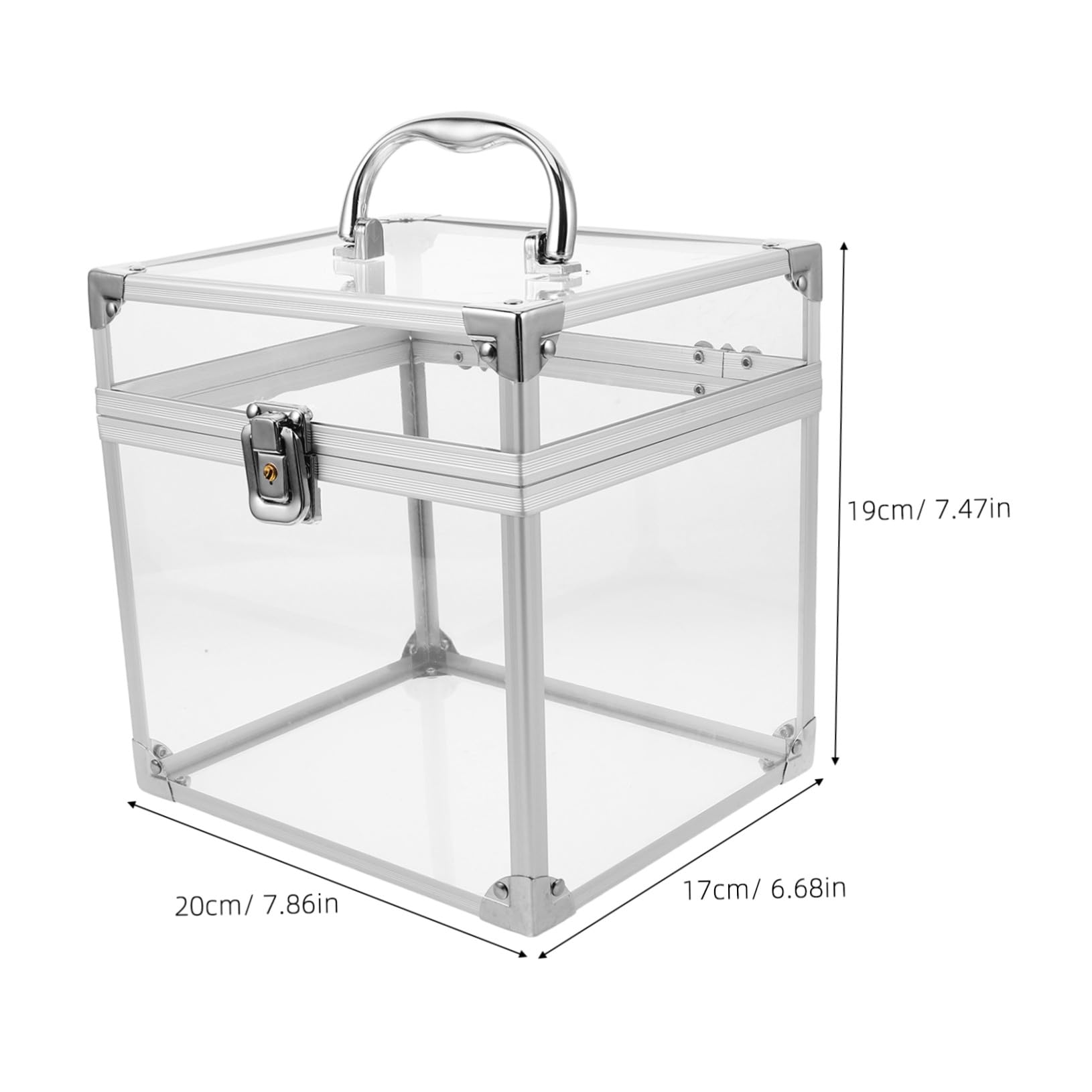 Scatola Porta Dischi in Vinile e CD in Acrilico con Manico, Organizer da Tavolo Elegante e Capiente per Studio o Soggiorno
