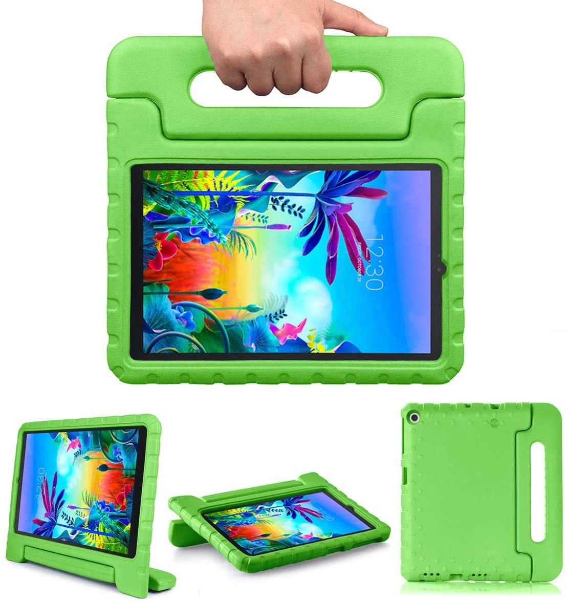 Golden Sheeps Kid Friendly Case Compatible for Walmart Onn 10.1" 2nd gen 2020 Release(Model:100011886) Shockproof Ultra Light Weight Convertible Handle Stand Cover (Green)