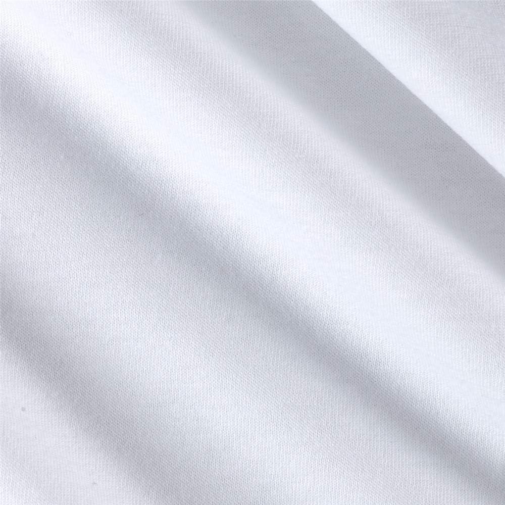 Fabric Merchants Cotton Stretch Jersey Knit Solid Optic White, Fabric by the Yard