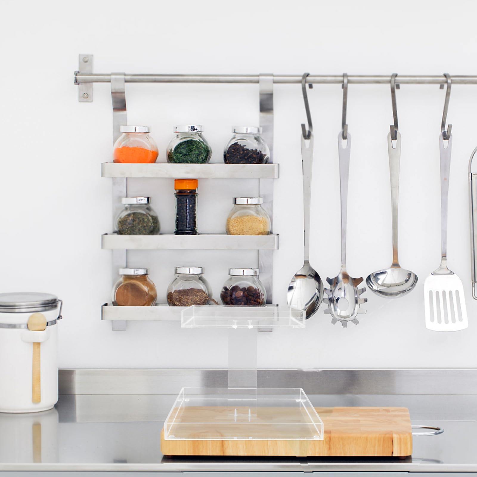 HOMSFOU Organizador de Perfumes de Acrílico de 2 Niveles, Diseño Versátil y Elegante para Baño, Estante Transparente Que Ahorra Espacio y Decora el Tocador