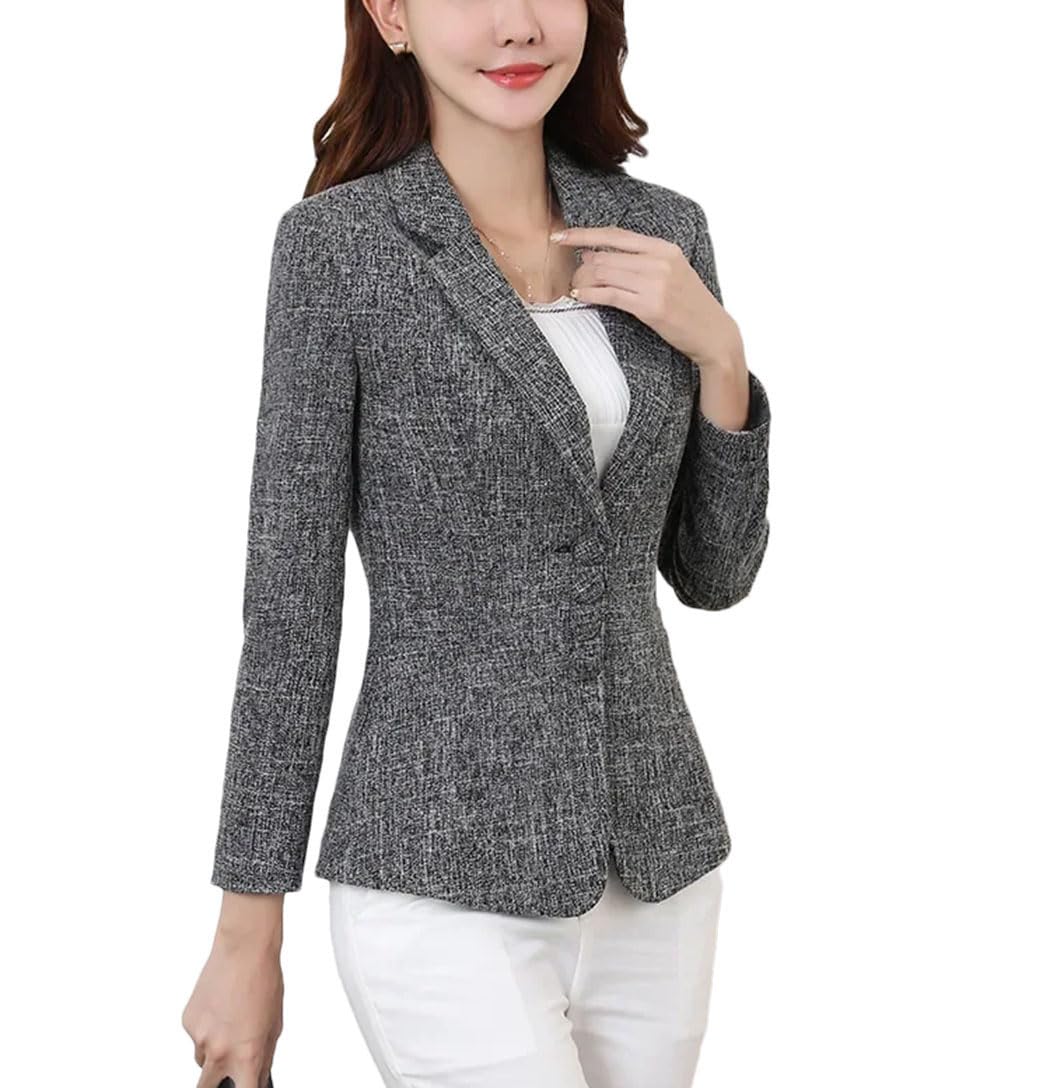 Womens Business Blazer Single Breasted Slim Fit Formal Office Suit Jacket