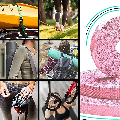 Image of TECEUM 3 /4 inch & 5 /8 inch & 1 inch & 1.5 inch & 2 inch Webbing - 10 25 50 Yards - 40+ Colors - Heavy Duty 1 Inch 1.5 Inch 2 Inch Backpack Straps - Webbing for Outdoors Indoors Crafting DIY