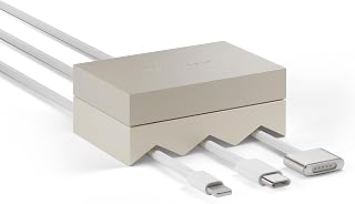 Native Union Weighter – Cable Weight/Holder Desk Accessory for Workspace or Nightstand – Non-Slip Cable Organizer – Metal and Silicone Design – for All Cables Including USB-C & Lightning (Sandstone)