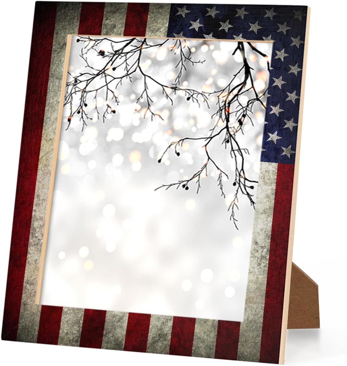 Flag American 11x14 Picture Frame Vertical or Horizontal Photo Frame Wall and Tabletop Display Picture Frames Collage for Diploma Certificate Poster Photo Wall Home Decor (1-Pack)