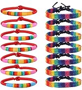 Rainbow Pride Bracelet,Zifengcer Handmade Braided Friendship String Bracelet Rainbow Adjustable W...