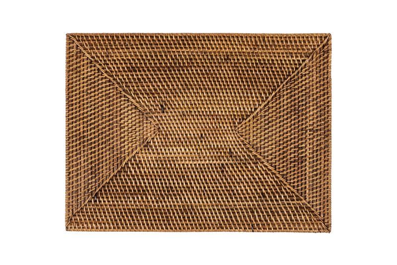 TISECO Home Studio - Tischset Rattan - Set/2-100% Rattan - Handgewebt,...