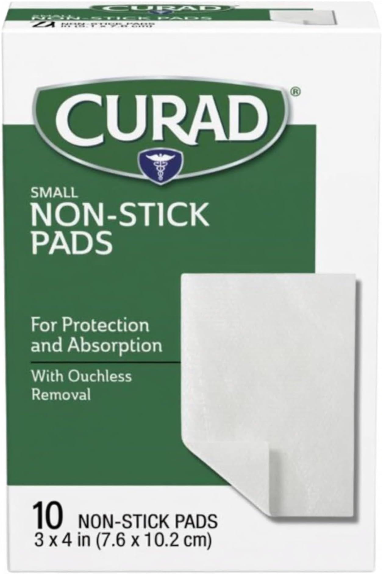Medium Non-Stick Pads, 3 in x 4 in, Box of 10