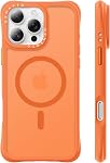 ORNARTO Magnetic for iPhone 16 Pro Max Case, 7X Military-Grade Drop Protection, Slim Shockproof Translucent Matte Phone Case for iPhone 16 Pro Max 6.9”,Orange