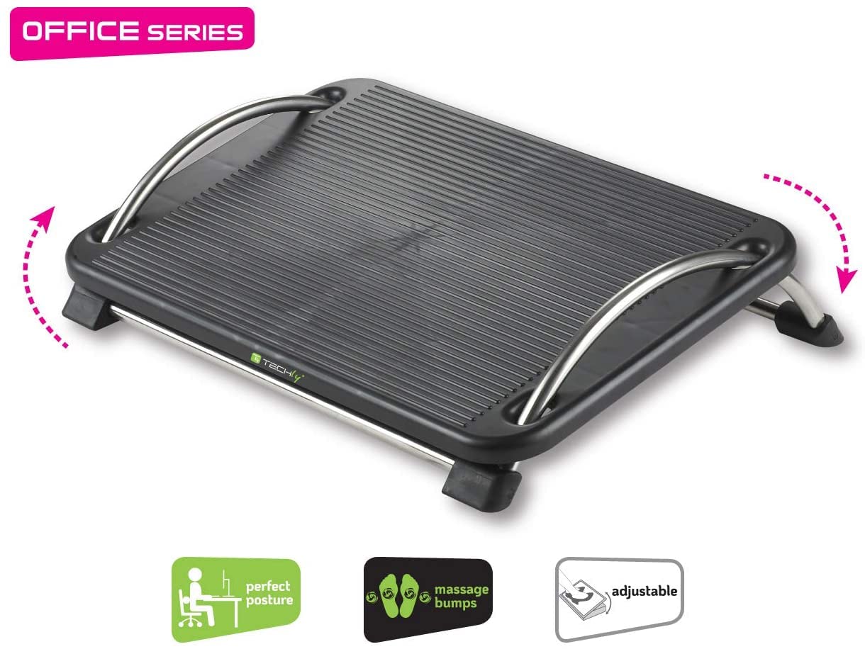 STEY Poggiapiedi Ergonomico Per Ufficio - Regolabile, In Plastica Riciclata, Antiscivolo - Foto 12