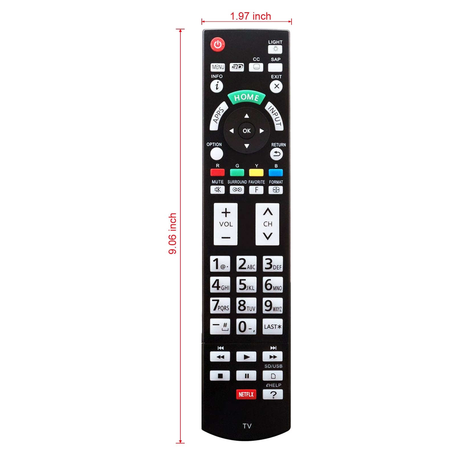 Amazon.com: N2QAYB000862 Replaced Remote fit for Panasonic Viera