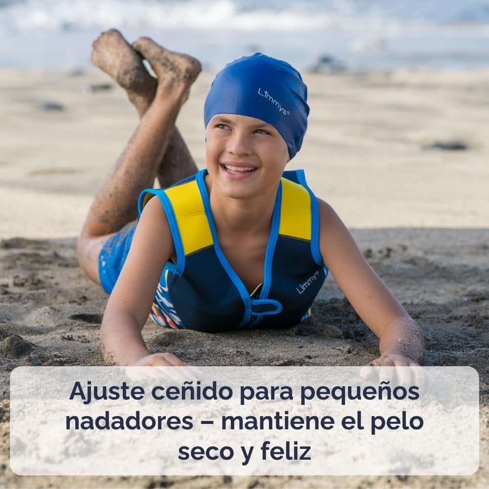 Limmys Gorro de Silicona para Niños Suave Elástico Antideslizante Flexible Protección de Oídos Sin Látex