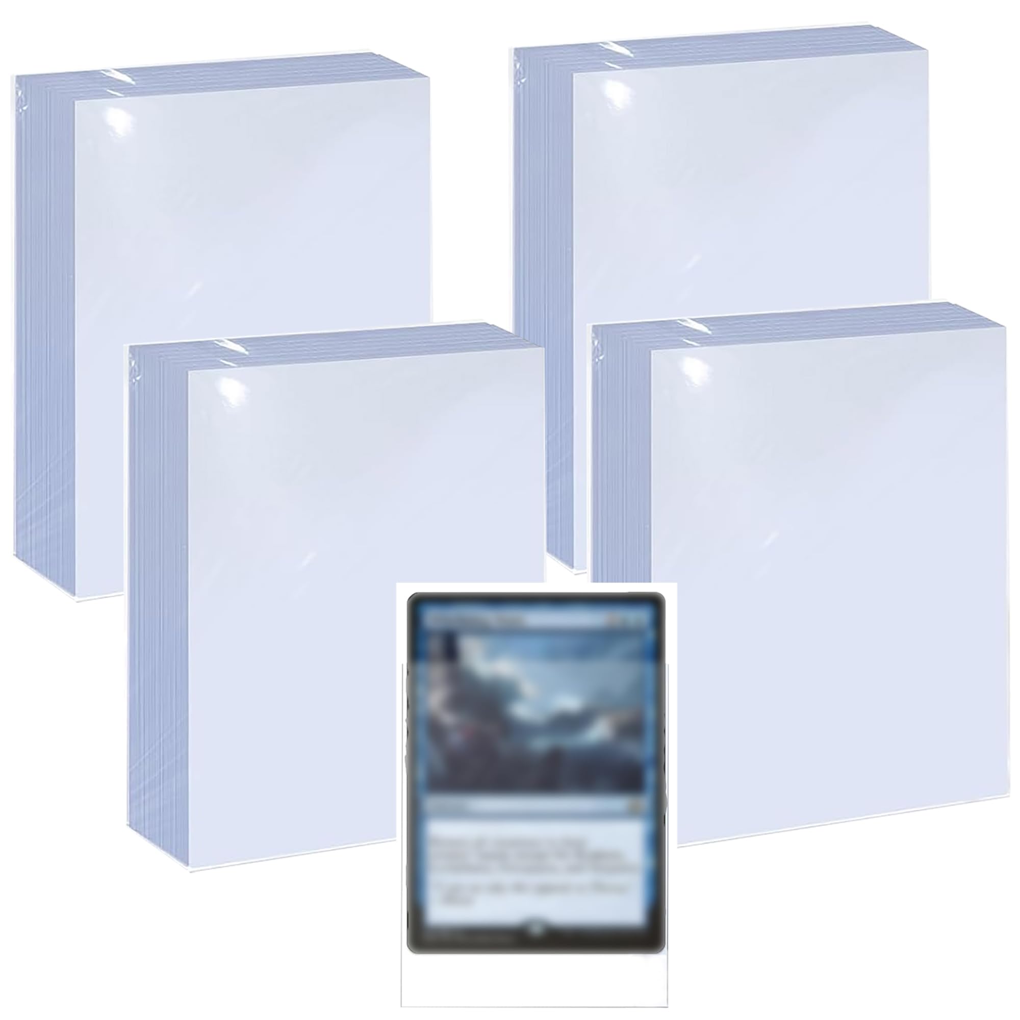 Clear Sleeves 400 PCS, Standard Size 66x91mm Trading Card Protector – Perfect Fit Inner Penny Sleeves for Double-Sleeving, Anti-Scratch, Water-Resistant, for MTG, TCG, Game Cards