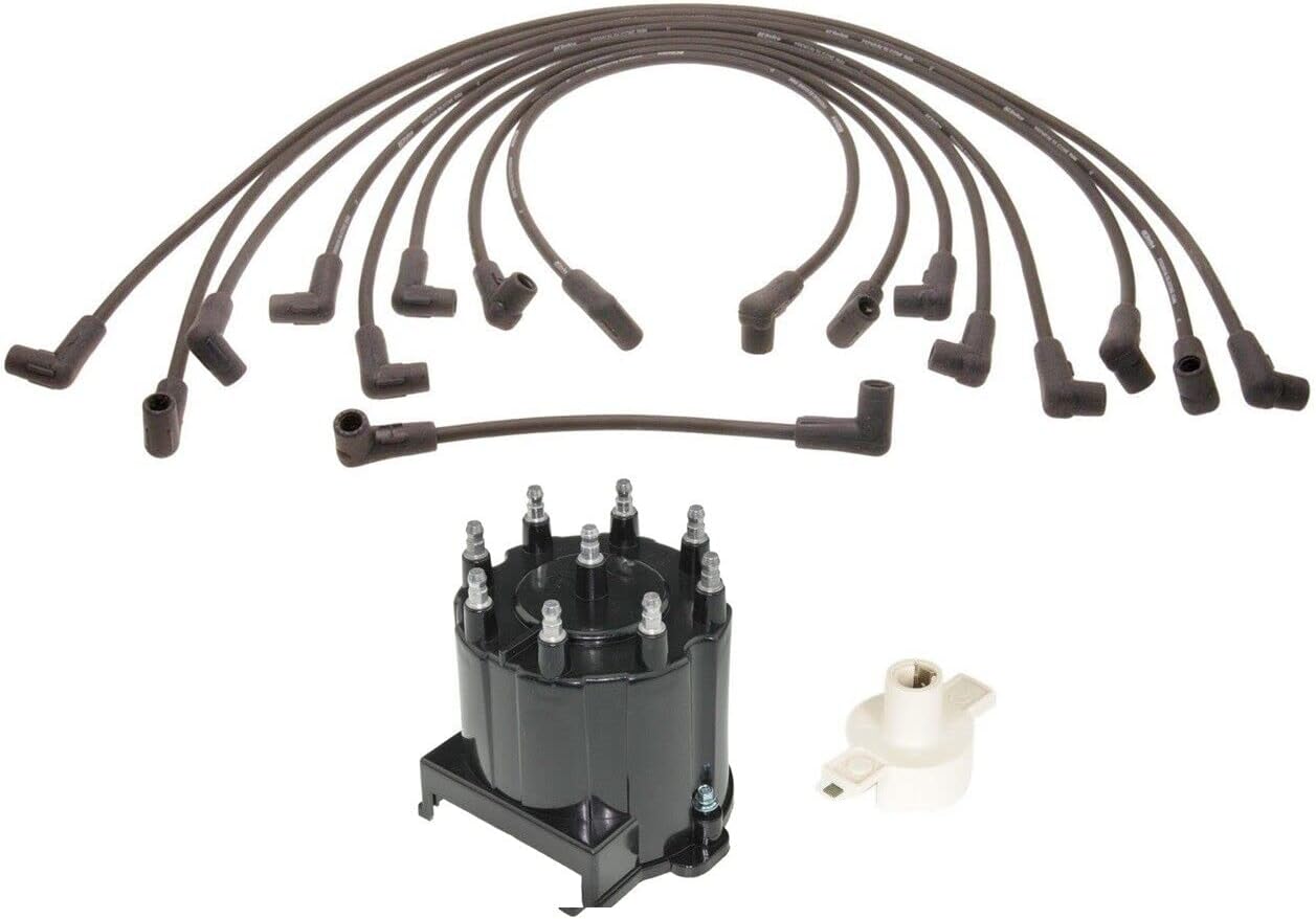 Replacement GM Distributor Rotor Cap and Wires Kit for Blazer R10 K2500 V3500 Mechanics Choice for Chevrolet