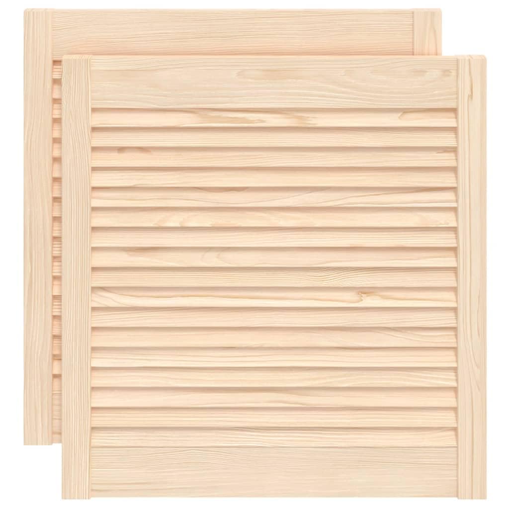 Générique Portes d'armoire à persiennes 2 pcs 61,5x59,4 cm pin Massif,Portes pour Meubles de Cuisine,151122