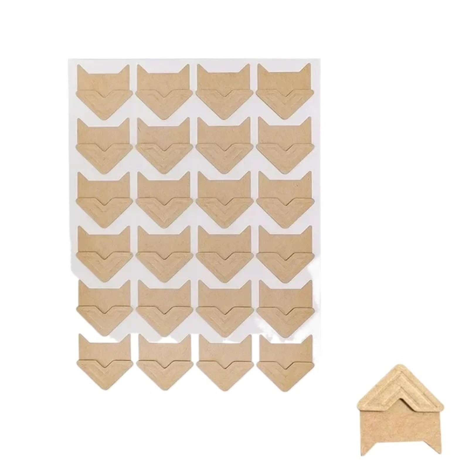 Gwyzax Self Adhesive Photo Corners 240-2400PCS Photo Corner Sticker Kraft Paper DIY Vintage Stickers for Self-Adhesive Photoes Album Scrapbooking(Buff-2400pcs)