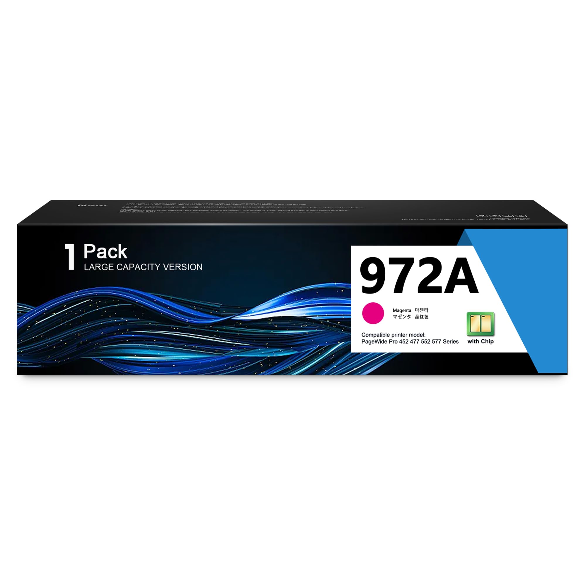 972A Magenta Ink Cartridge 1 Pack (3,500 Pages) Compatible Replacement for 972A Ink Cartridge Magenta 972X PageWide Pro 452dn 452dw 452dwt 477dn 477dw