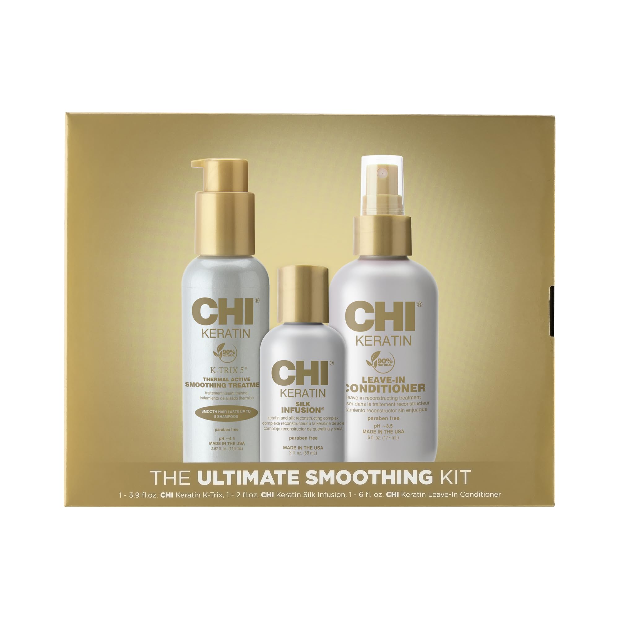 Amazon.com : CHI Ultimate Smoothing Gift Kit, 2 Oz Keratin Silk