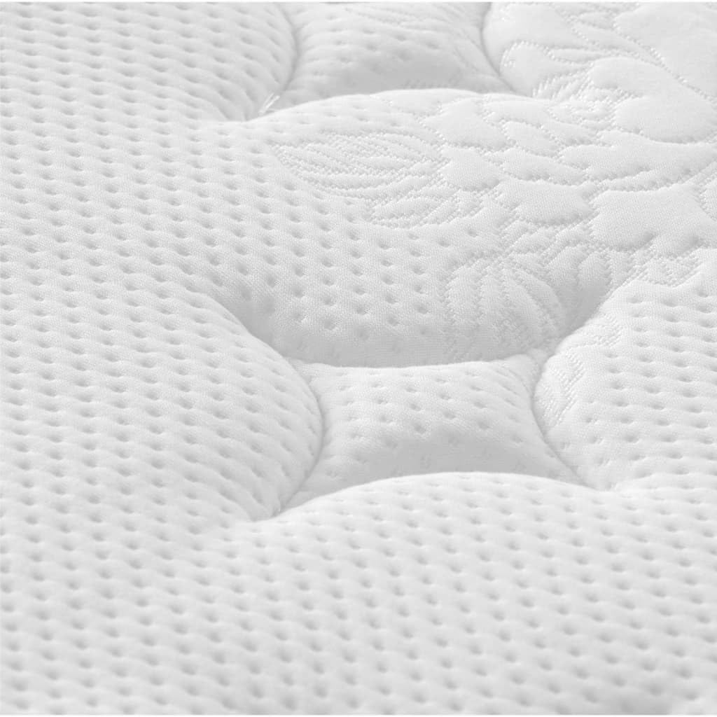 Materac ze sprężynami kieszeniowymi, 90 x 200 cm, średni, 28 cm wysokości, 7 stref, oddychający, ergonomiczny, do łóżka kontynentalnego i stelaża, spokojny sen z komfortem spania
