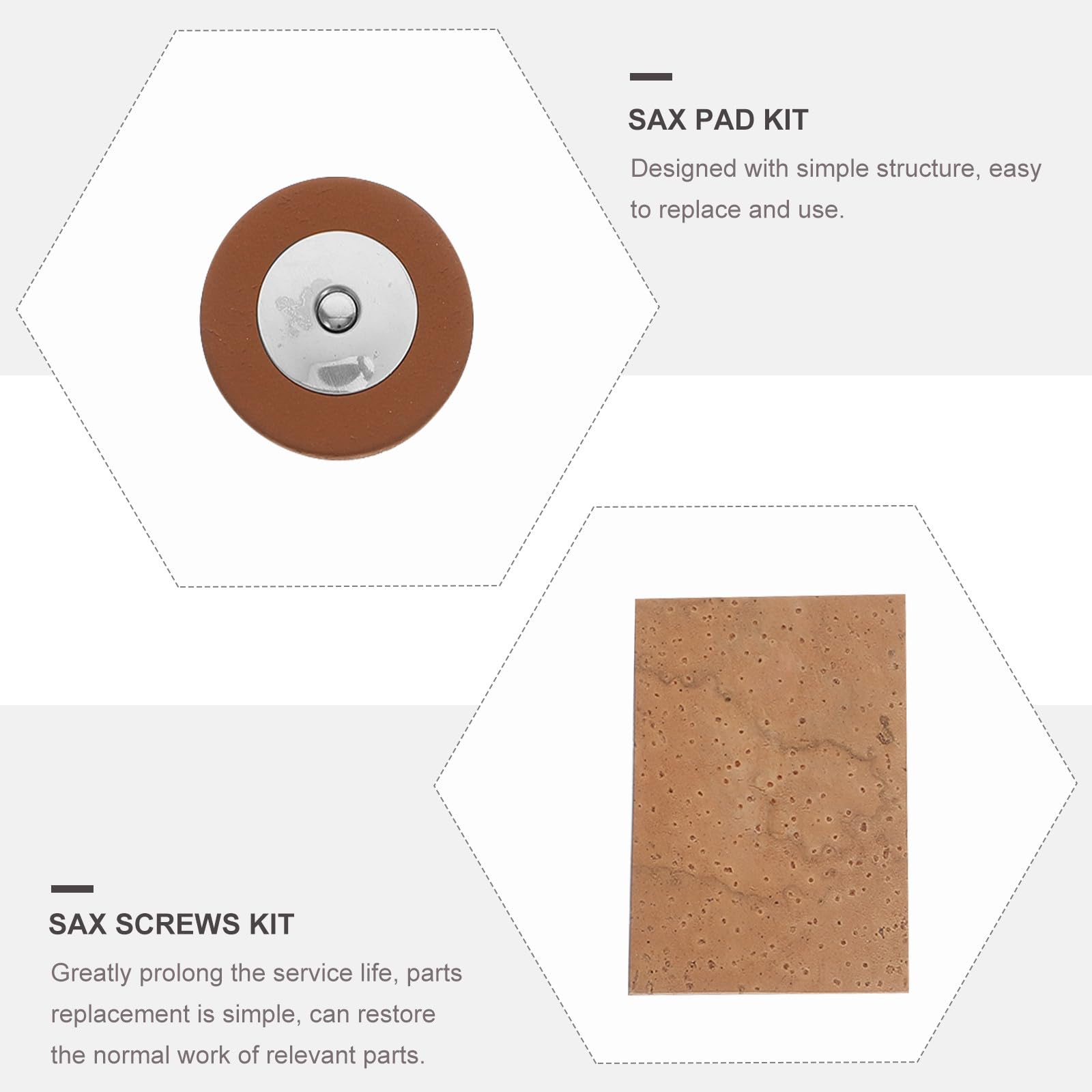 TOYANDONA Kit di Riparazione per Sassofono Contralto Cuscinetti, Viti e Accessori di Manutenzione, Set Completo per Strumenti a Fiato Adatto a Principianti e Professionisti