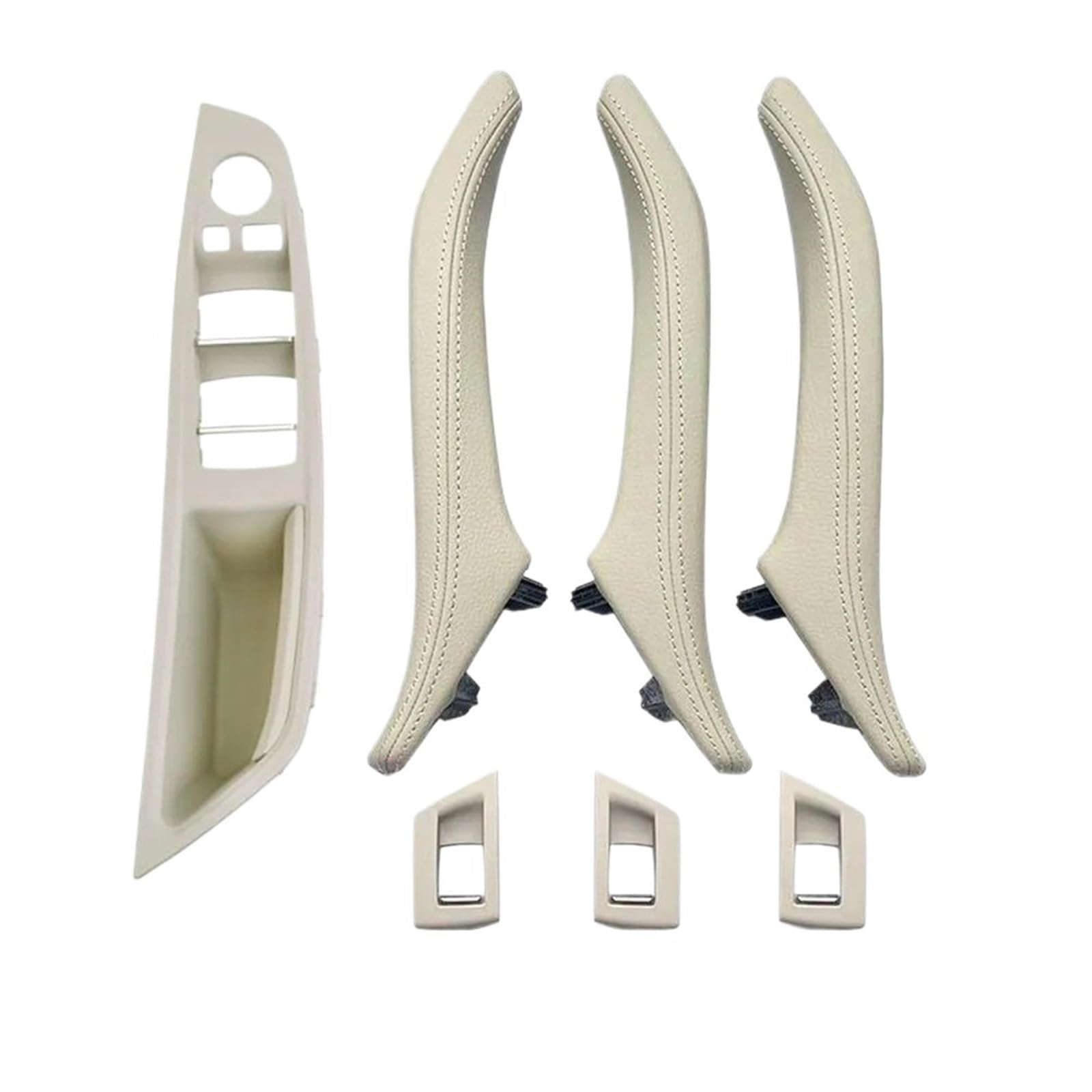 JYUTDW for BMW 5 Series F10 F11 F18 520 523 525 528 530 535 Car Inner Door Handle Trim Pull Grab Panel Inner Door Handle Car(LHD Oyster)