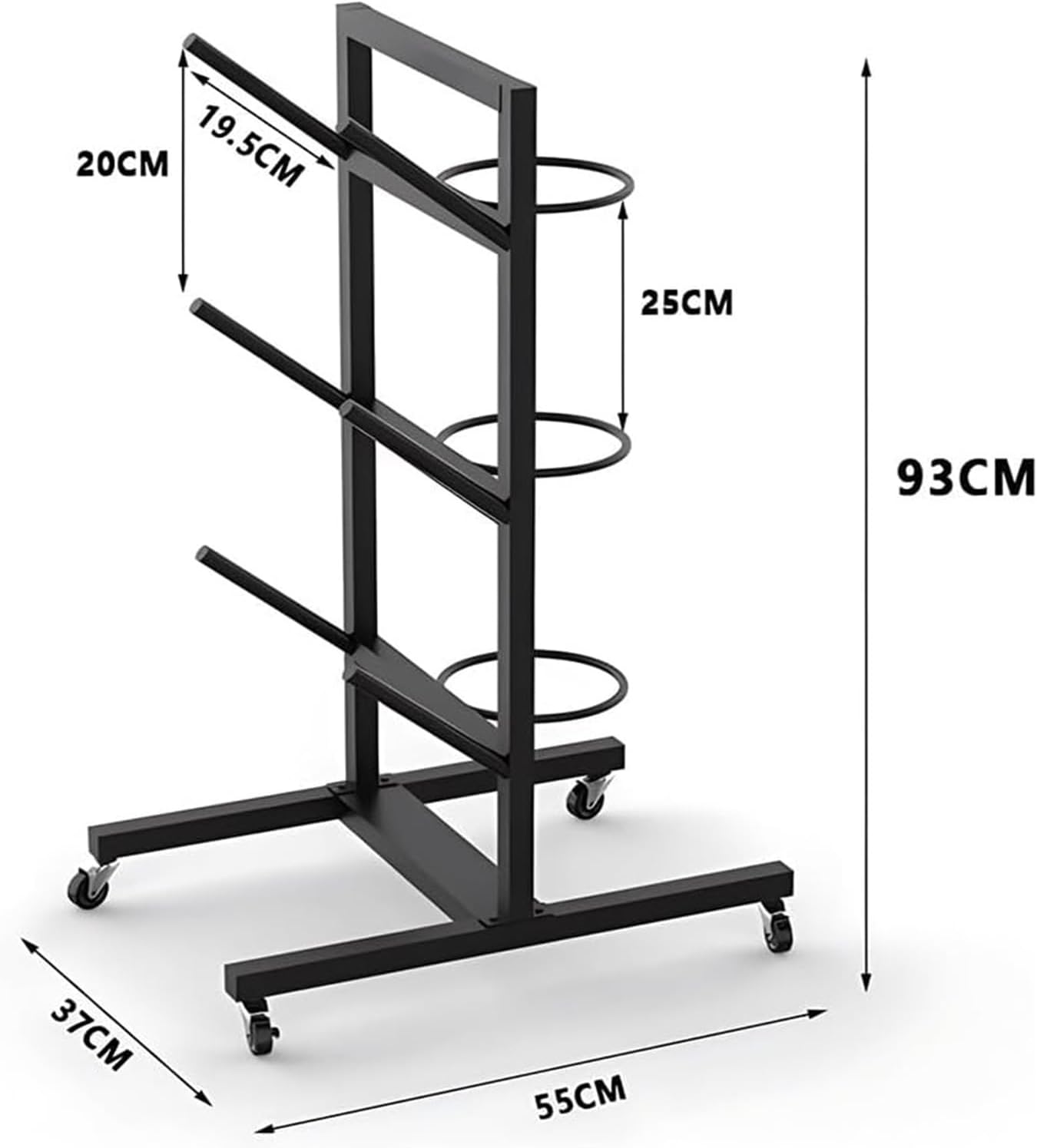 Free Standing,Snowboard Rack, Floor-Standing Snowboard Rack Basketball Display Stand Sports Mat Storage for Home Room Garage ，Gym(55x37x93 cm)