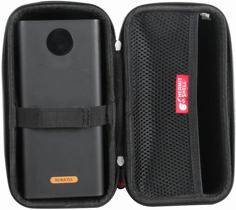 Hermitshell Hard Travel Case For Romoss 60000Mah High Capacity Power Bank, Black