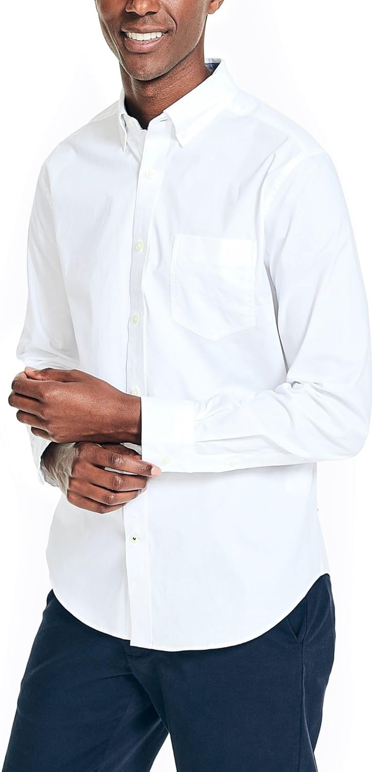 Nautica Mens Nautica Sustainably Crafted Solid Shirt