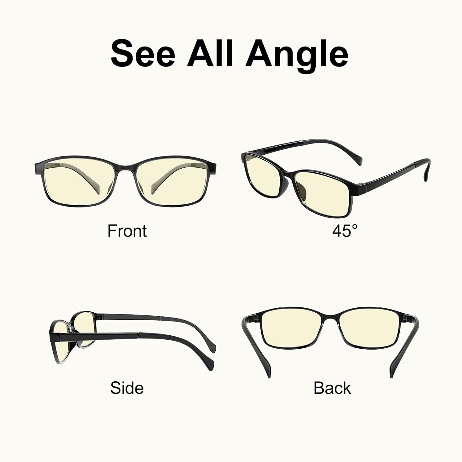 Blue Light Blocking Glasses, HD Vision Blue Light Filter Glasses, Anti Eye Fatigue for Gamers and Office Workers, Experience Comfort for Computers, Smartphones, and TVs - Image 6