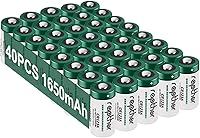 Vista 1 de rapthor CR123A 40pack Lithium Batteries Packs 1650mAh High Power UL Certified 3V Non-Rechargeable Bulk Batteries with Built-in PTC for Flashlight