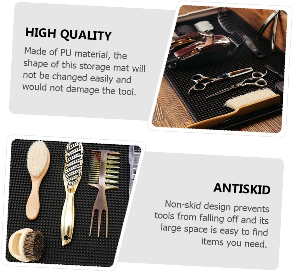 Slip Mat for Hair Stylist Barber Supplies Hair Cutting Tools Organizer Heat Insulation Pad