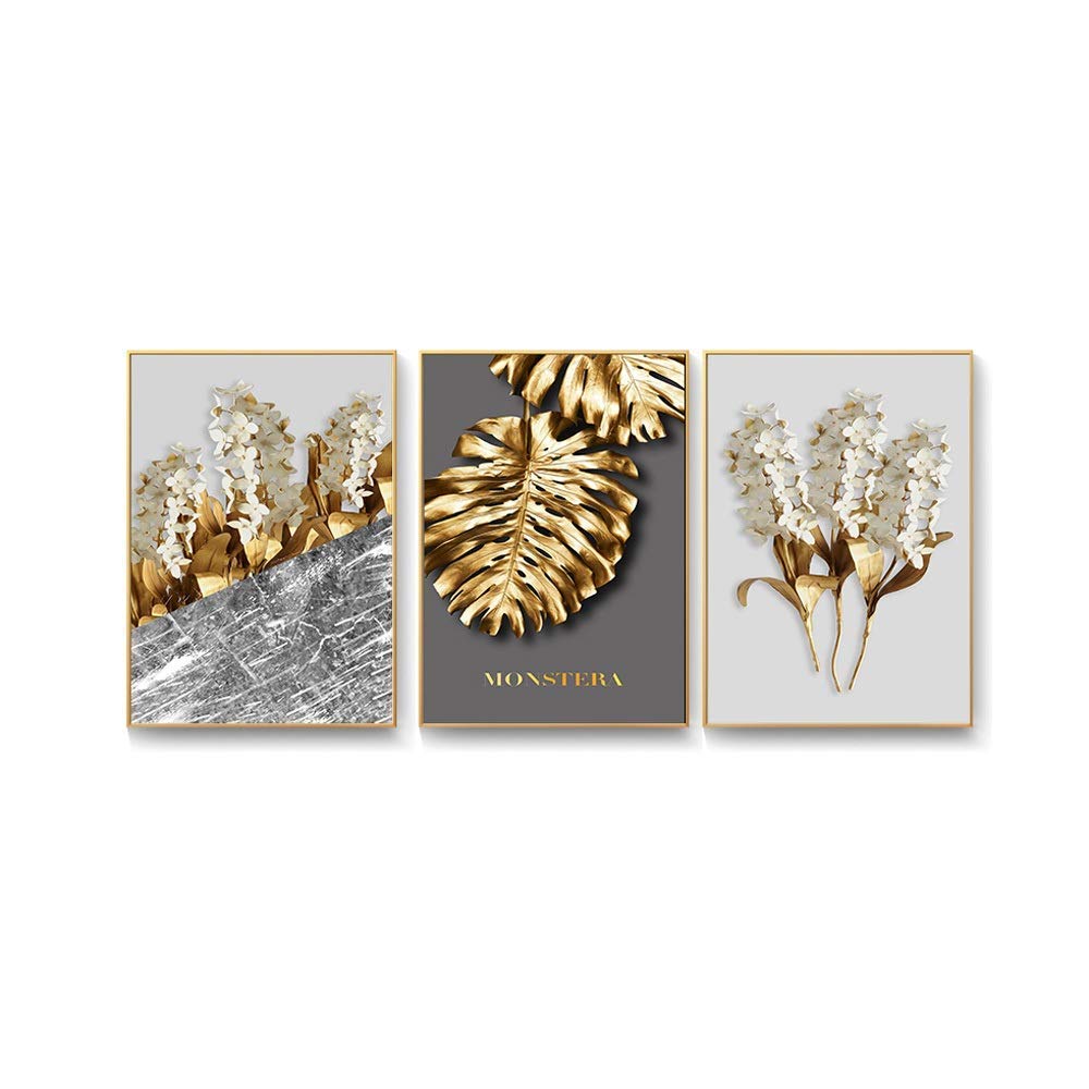 Cuadros trípticos abstractos nórdicos para decoración de salón moderno y elegante