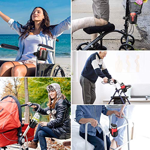 Dual Wheelchair Oxygen Cylinder Bag Bundle With A Universal Wheelchair Cup Holder With Hook For Hang Items #TOP7