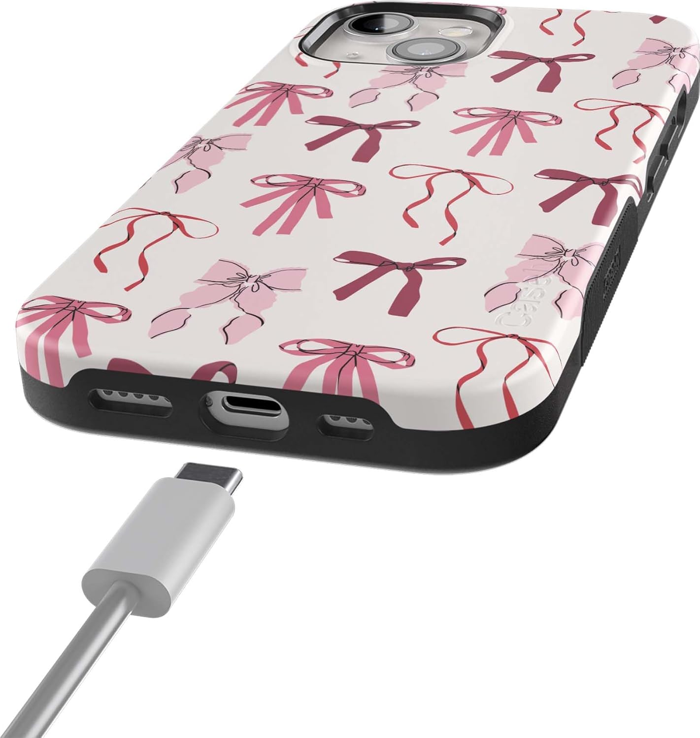 Casely iPhone 15 Case | Lover Girlie | Pink Bows | Bold Protective Design | Compatible with MagSafe - Image 6