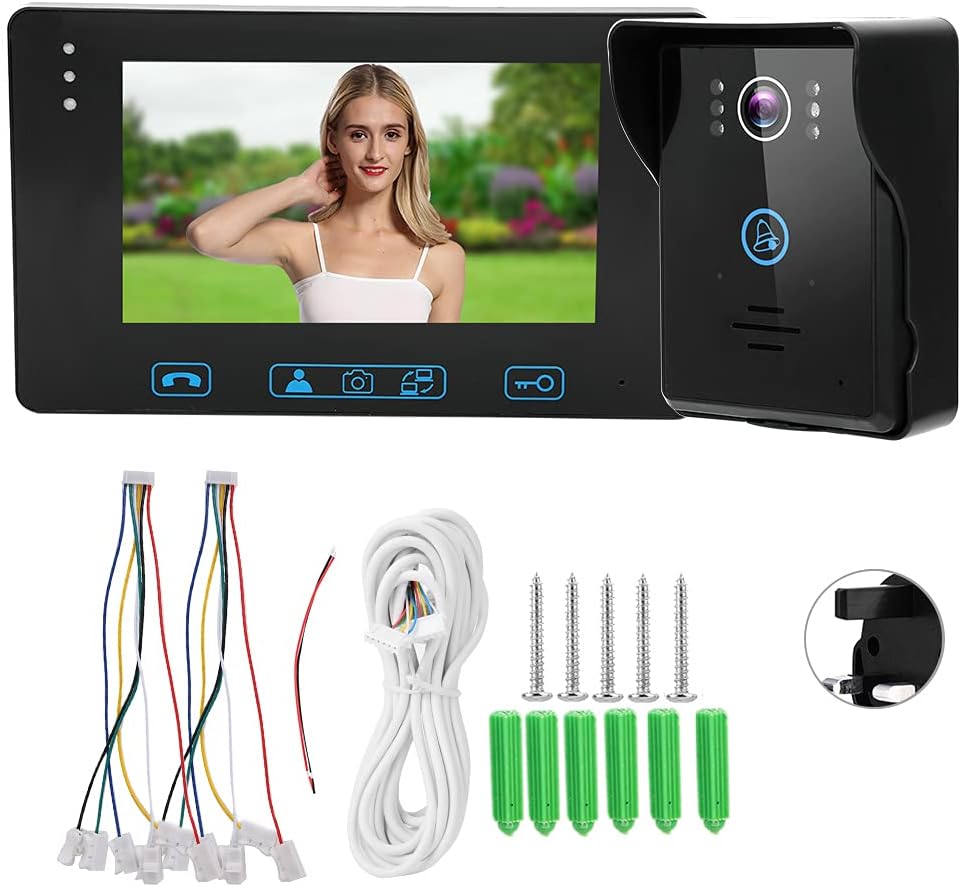 Home Security Kit, 1.3 Million Pixels Video Intercom Interphone, for Access Control Public Buildings Security(British regulatory)
