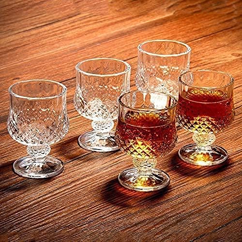 HKJ HOUSE Crystal Brandy Glass Lead Free Imported Crystal Wine, Cognac, Brandy Glasses - Set of 6, 185ml 2