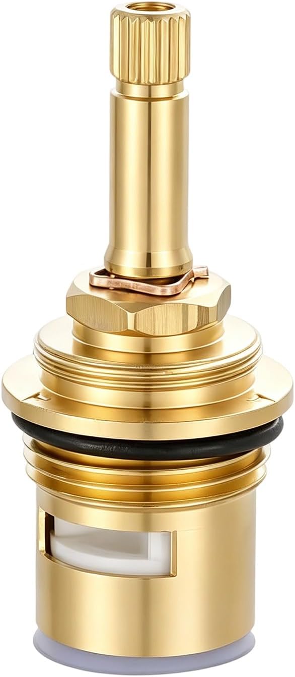 70mm/2.75inch DN20 Brass Ceramic Stem Ceramic Disc Cartridge Faucet Valve Cartridge Replacement Faucet Repair Replacement Parts for Bathroom Kitchen Tap Sink Faucet (Random color)