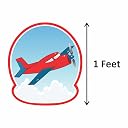 Untumble Aeroplane Birthday Decorations for Boys or Girls | Perfect Aeroplane Theme Decorations With Happy Birthday Banner, Plane Posters, Paper Fans, Balloons & Cake Topper | Pack of 56 gallery image