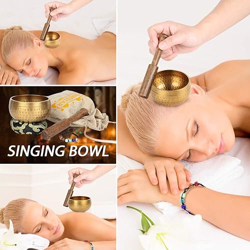 Miniatura 6 de DomeStar Juego de cuencos tibetanos cuenco de meditación para meditar yoga chakras relajación curativa