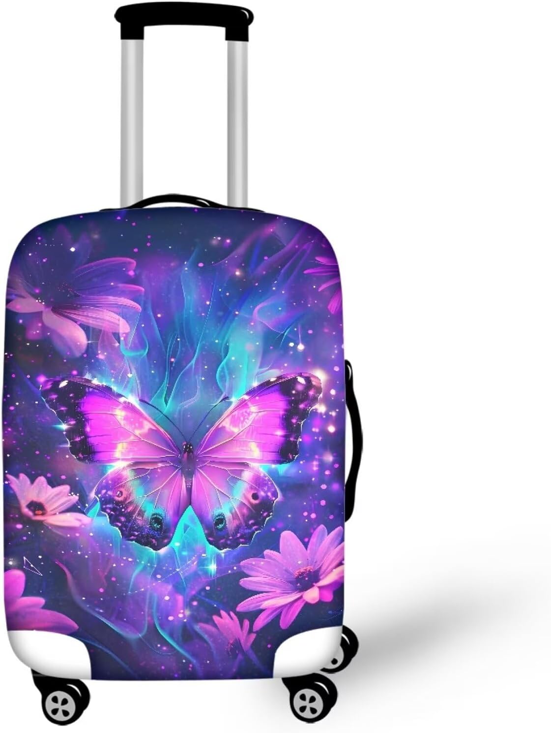 Suitcase Cover Colorful Butterfly Suitcase Cover Spandex Small Size Fits 18-28 Inch Luggage Case Cover Travel Accessories Suitcase Covers for Luggage for Men,Women for Travelling,Busines