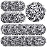 Yinkin 100 Pieces Stainless Steel Scrubber Bulk Steel Wool...