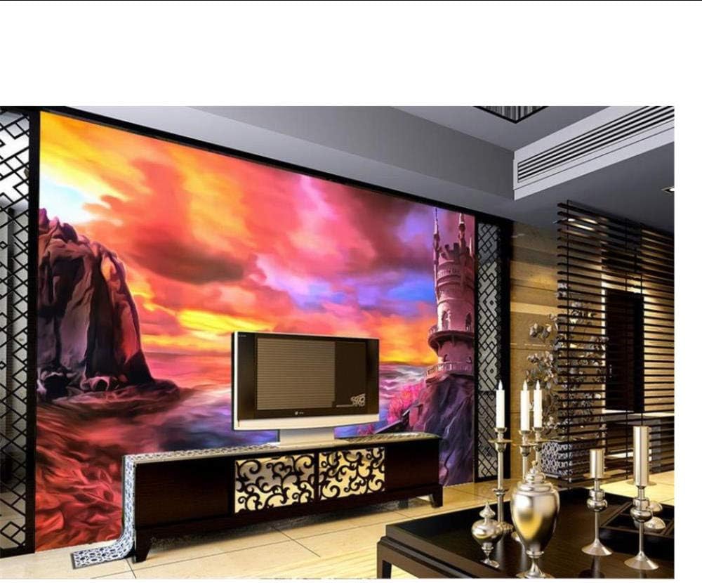 Wkxjh 3D Photo Wallpaper Living Room Mural Beautiful Island Scenery Oil Painting Photo Sofa Tv Background Wallpaper For Wall 3D-280X200Cm