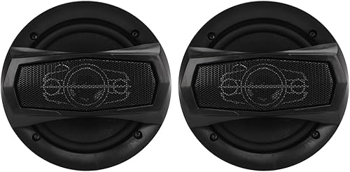 Miniatura 4 de 1 par de altavoces coaxiales del coche 6in altavoces 350W alta potencia negro para la actualización del automóvil