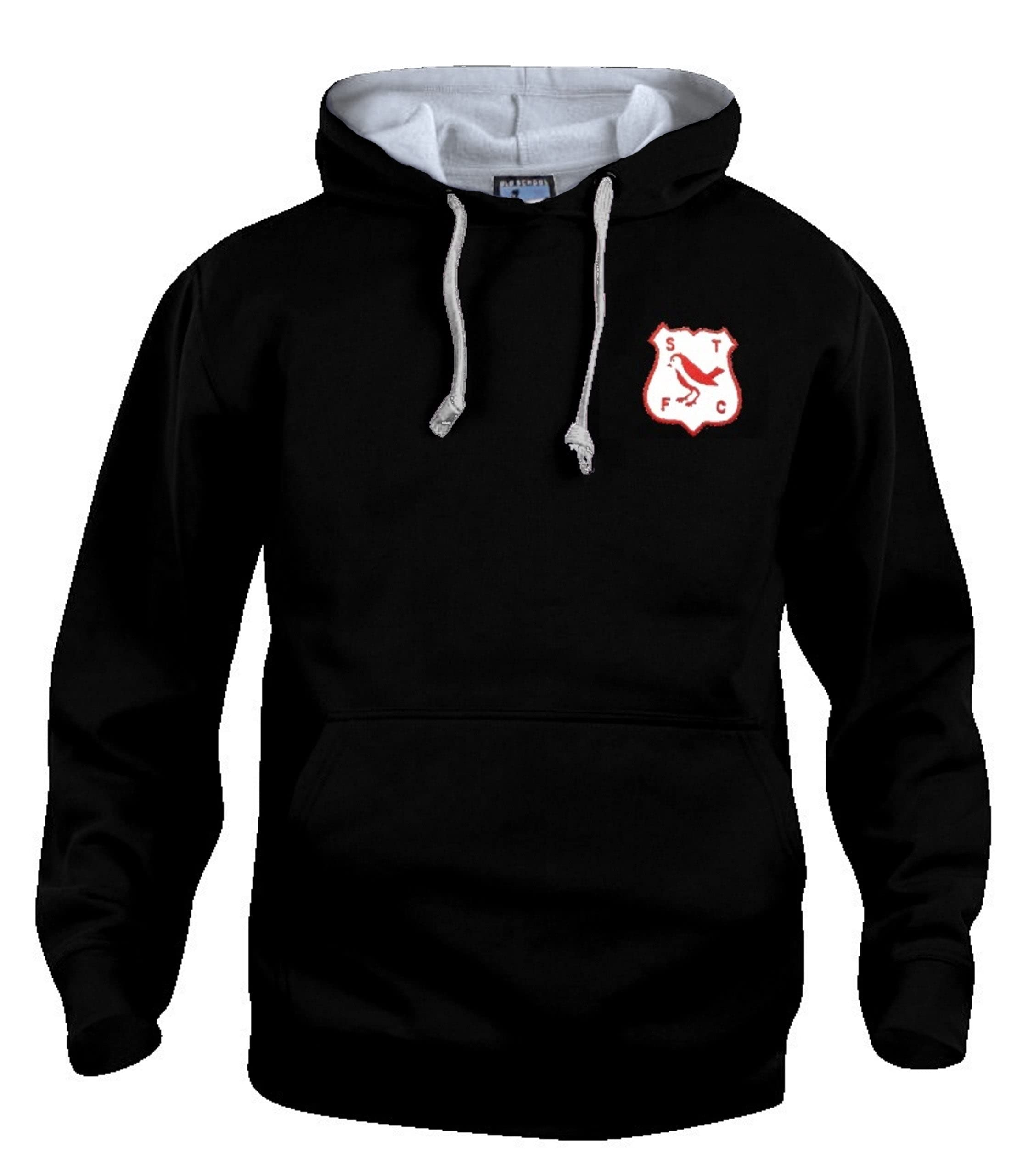 Old School Football Unisex Black Swindon 1960S Retro Football Hoodie Embroidered Logo
