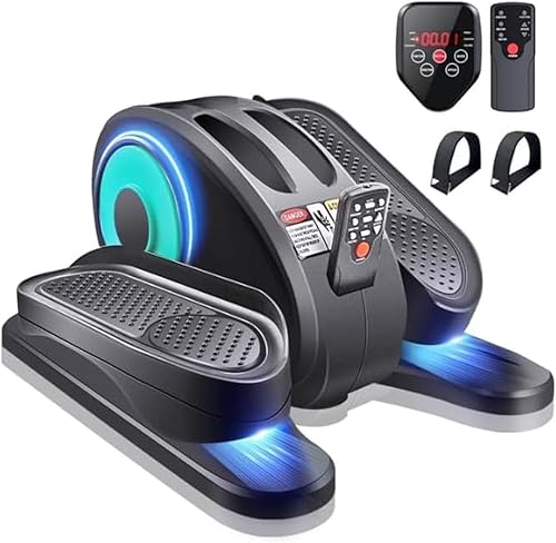 Miniatura 1 de ESL - Elíptica para debajo del escritorio, ejercitador de piernas portátil para personas mayores, elíptica compacta con control remoto, pantalla