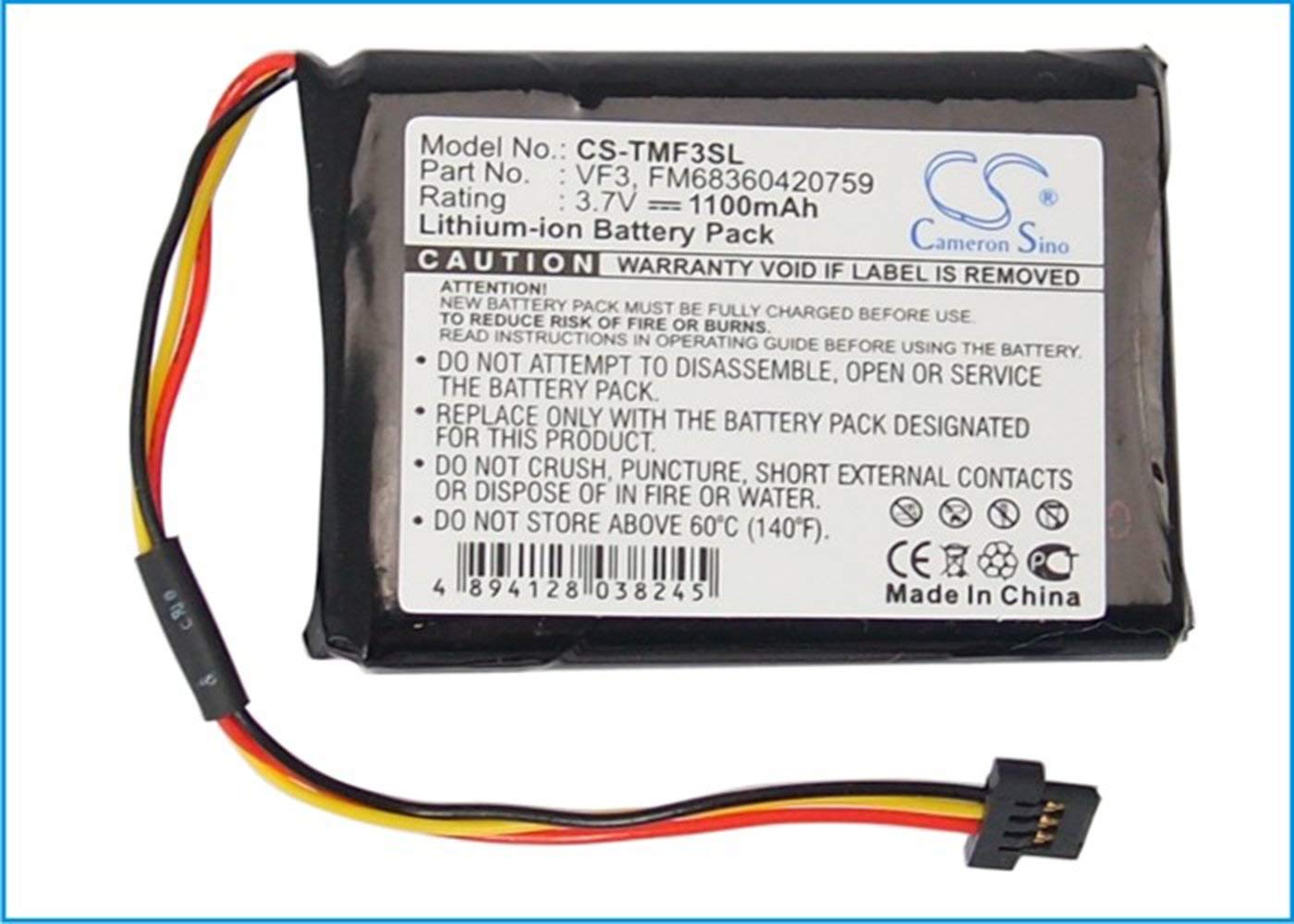 Batteria VINTRONS Per TomTom Quanta E Go XL330S - FM68360420759, VF3, 3.7V 1100mAh Li-ion - 2