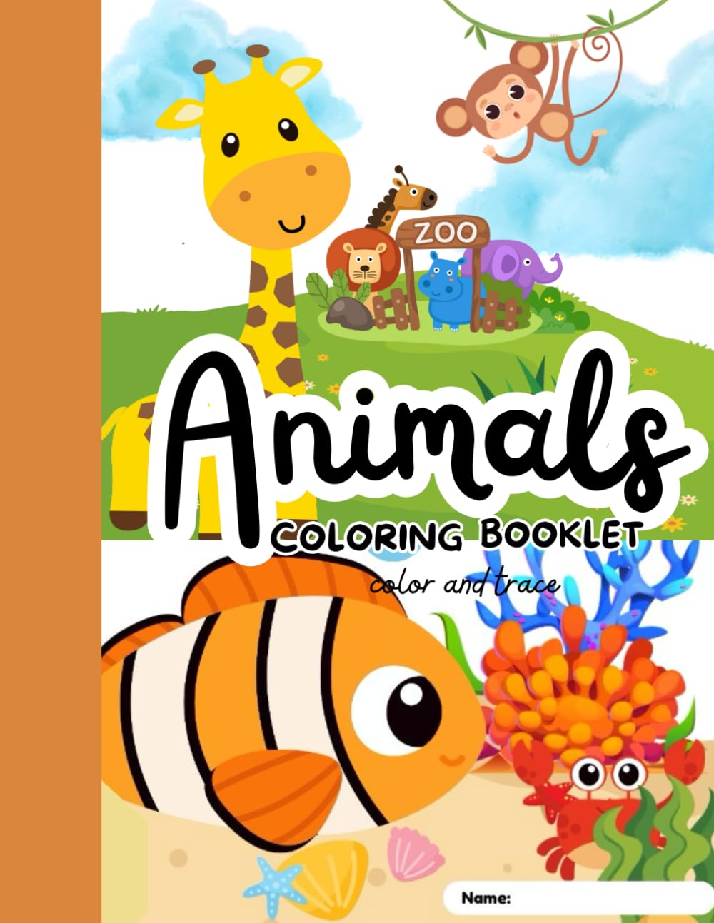 Animal Coloring Booklet - color and trace