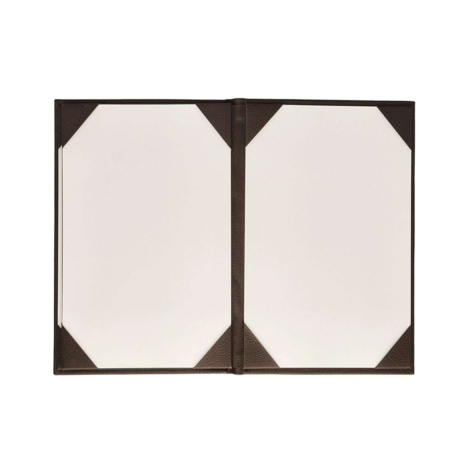 Menu Covers Made of Premium Faux Leather (10-Pack) - 8.5" X 14" (Brown, 4 Views)